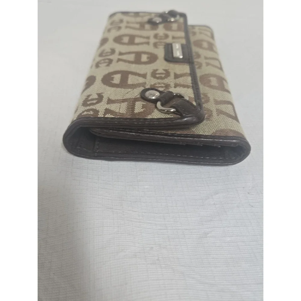 Etienne Aigner Keila Personal Assets Wallet Camel Logo Jacquard New With Tag